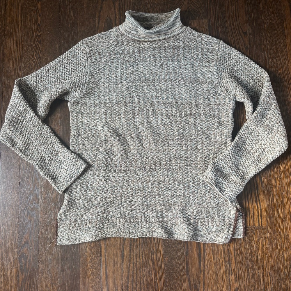 Binghamton Knitting Co. Knit Sweater Sz Xs Xtra Small Tunic Gray/beige